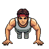 Push-up counter app frontal exercise demonstration