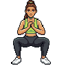 Squat counter app frontal exercise demonstration